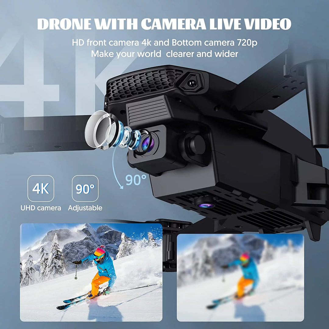 Experience the Thrill of Flight with Our 4K RC Mini Drone - Ideal for Beginners and Kids, Featuring Live Camera and WiFi FPV Support!
