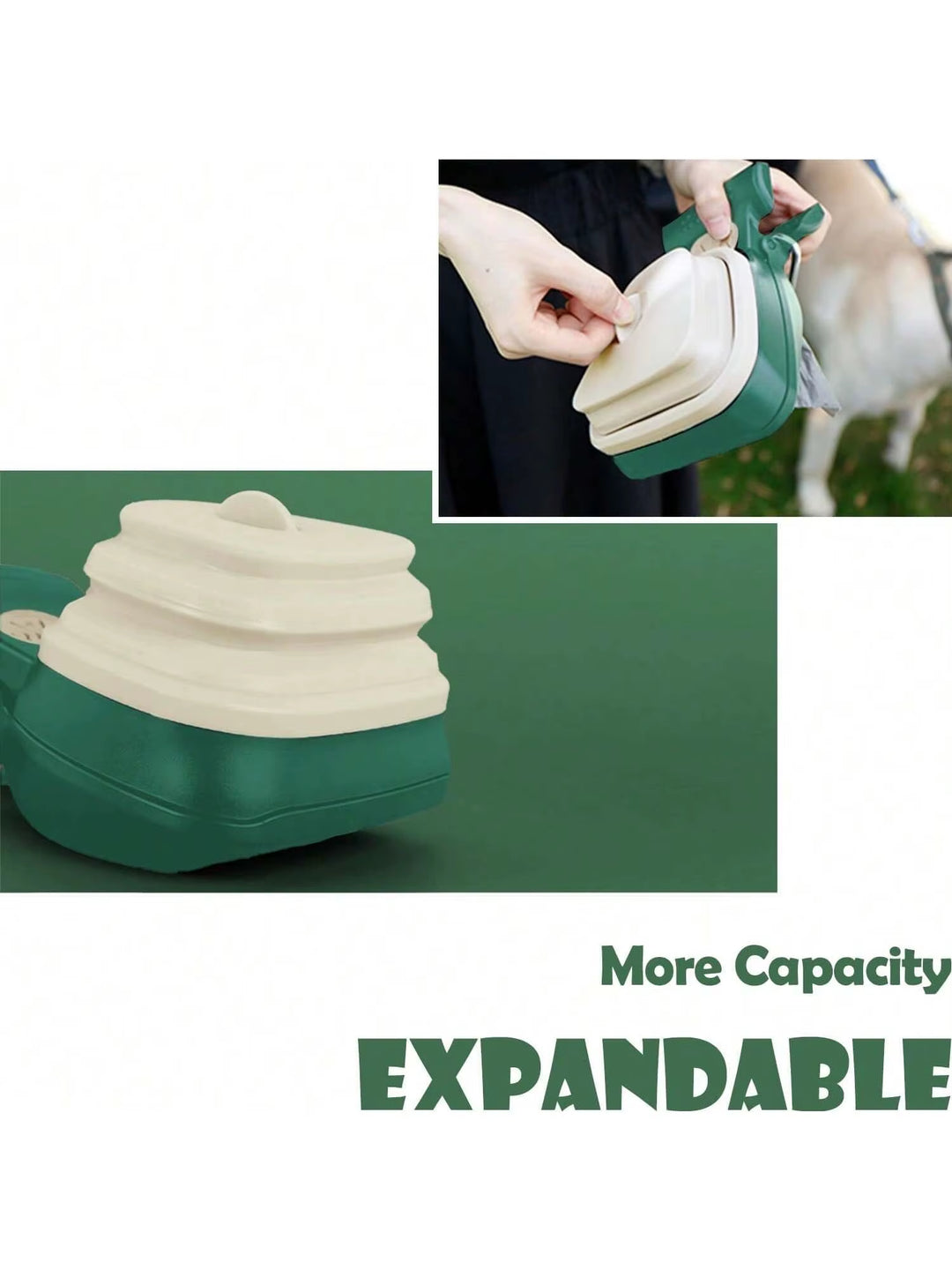 Effortless Dog Waste Cleanup: Portable Pooper Scooper with Waste Bag Attachment for On-the-Go Pet Owners