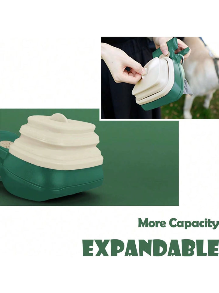 Effortless Dog Waste Cleanup: Portable Pooper Scooper with Waste Bag Attachment for On-the-Go Pet Owners