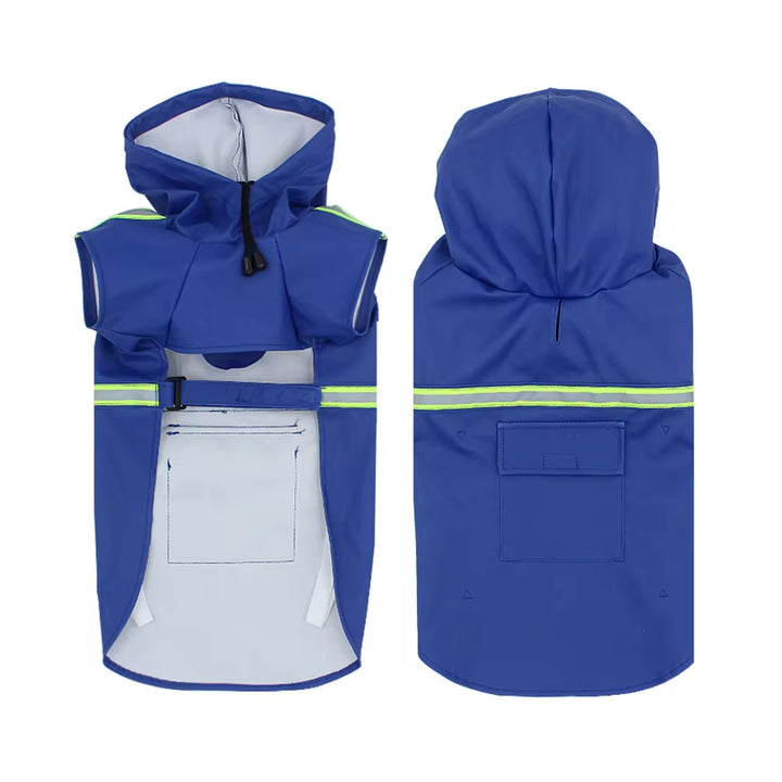 Stylish Waterproof Pet Poncho Raincoat for Dogs - Reflective & Breathable, Sizes S-5XL