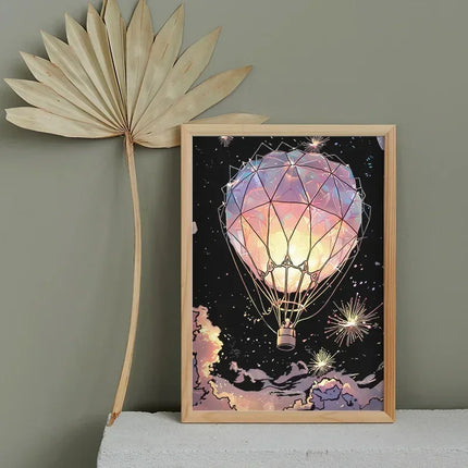 4Pcs DIY Luminous Scratch Painting Set - Creative Glow-in-the-Dark Art for Kids, Perfect Educational Gift!